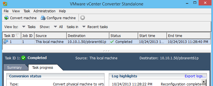 vmware vcenter converter standalone 5.5